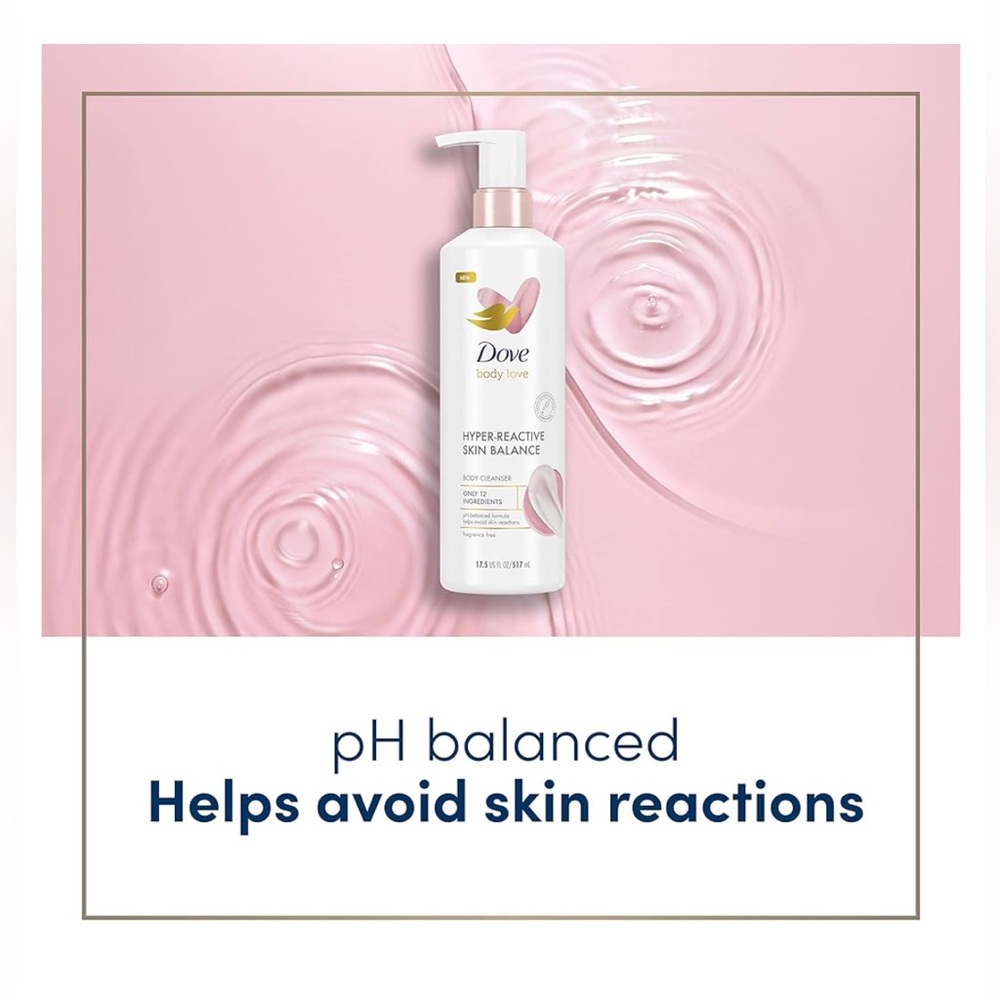 This is a Dove Body Love Hyper-Reactive Skin Balance Body Cleanser, 2 Pack - Picture 5 of 9